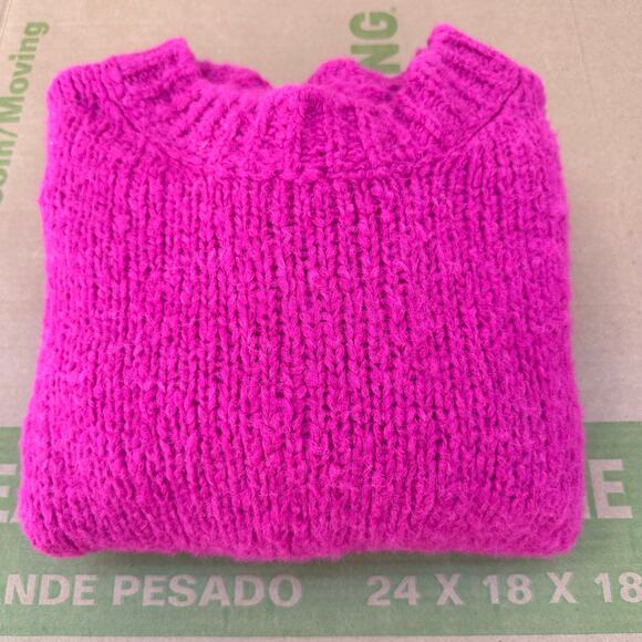 Isabel Marant Étoile Pink Alpaca Wool Blend Oversized Sweater, Size S/ 36 - Picture 13 of 15